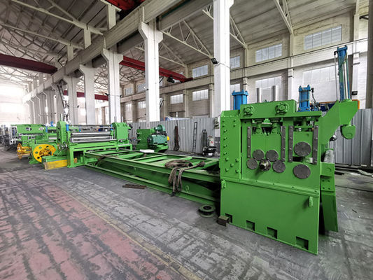 Single Arm Hydrualic Decoiler Slitting Machine kecepatan tinggi Untuk Steel Coil 8000kg tipe ringan dan digunakan untuk membuat pipa