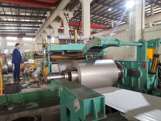 Kontrol PLC Steel Coil Slitting Machine 1500mm Diameter Luar Coil