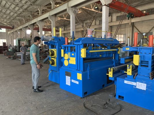 600mm Metal Coil Slitting Machine Dengan Single Arm Hydrualic Decoiler