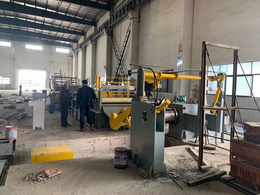 ST37 ST52 Steel Coil Slitting Machine Dengan Five Roller Pinch Dan Leveler