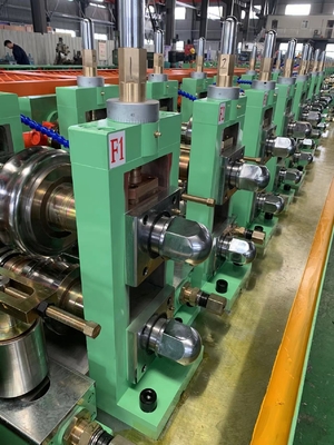 60m / Min HF Welded Tube Mill Line 10m Untuk Pipa Bulat Persegi